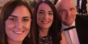 People at a evening event